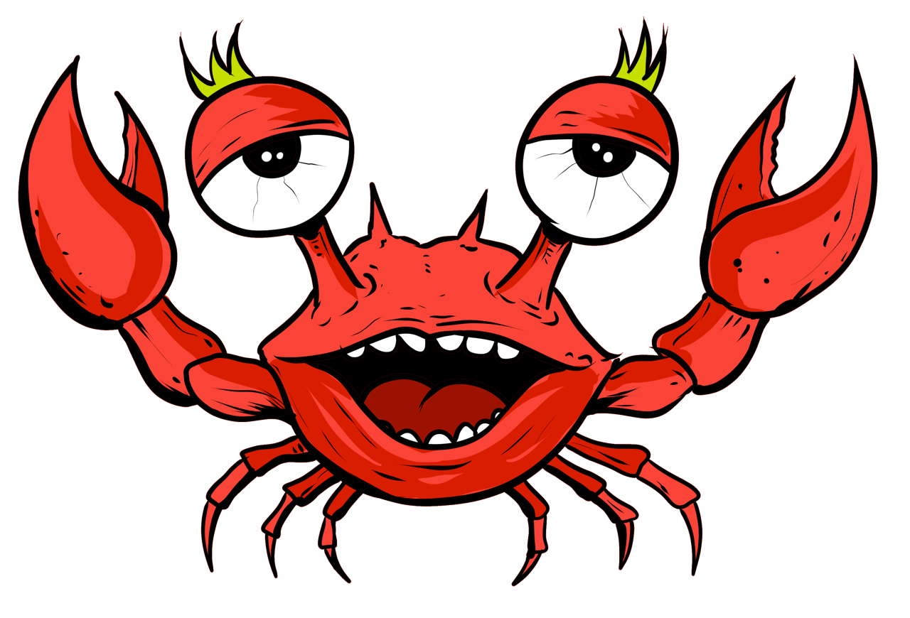 Ilustração de caranguejo Caramelo