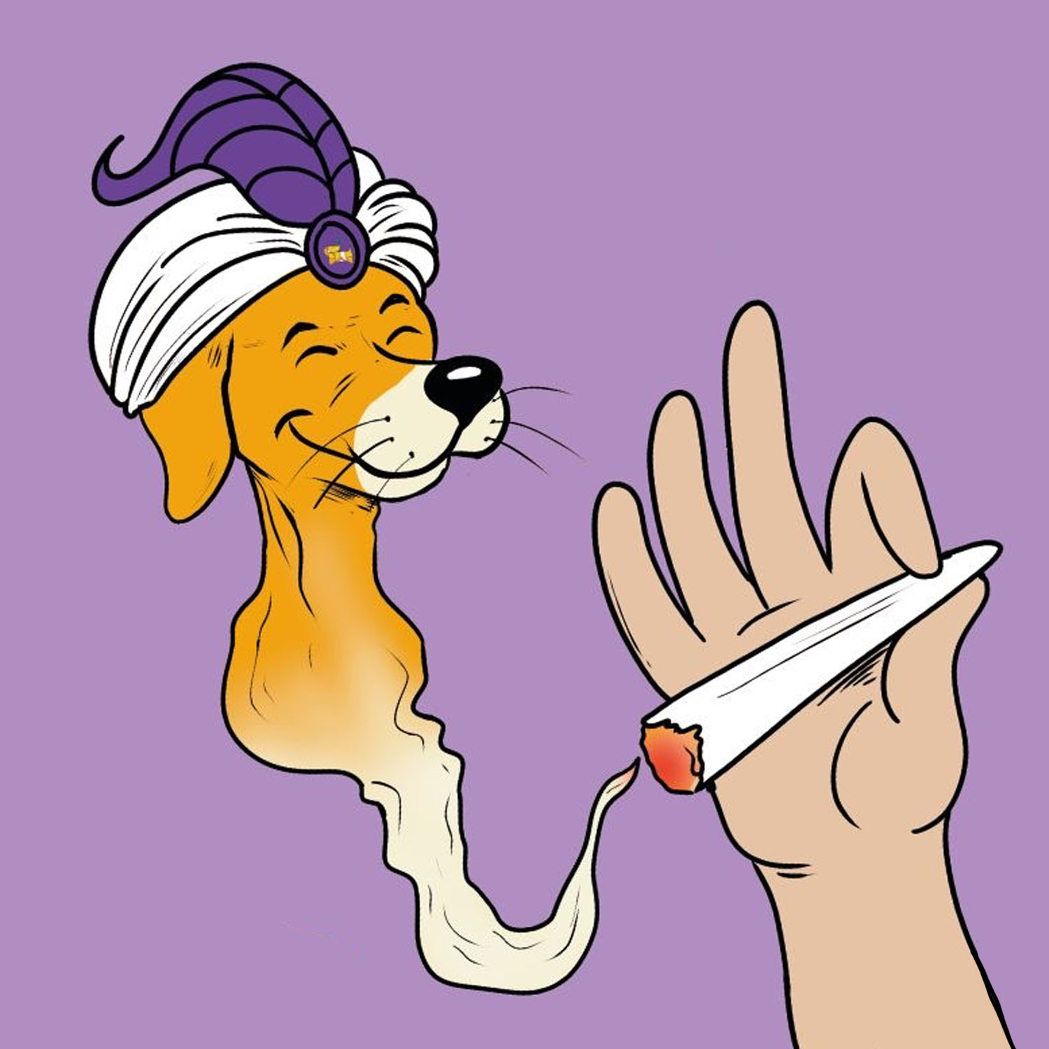 Ilustração do génio Caramelo