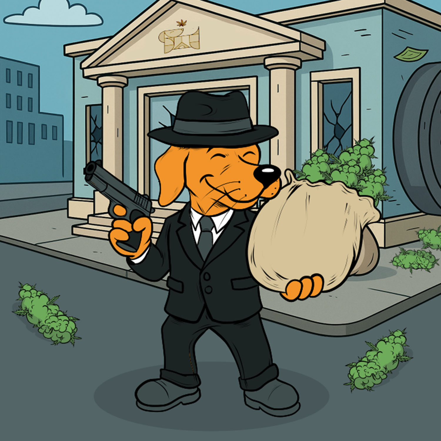 Ilustração do mafioso Caramelo