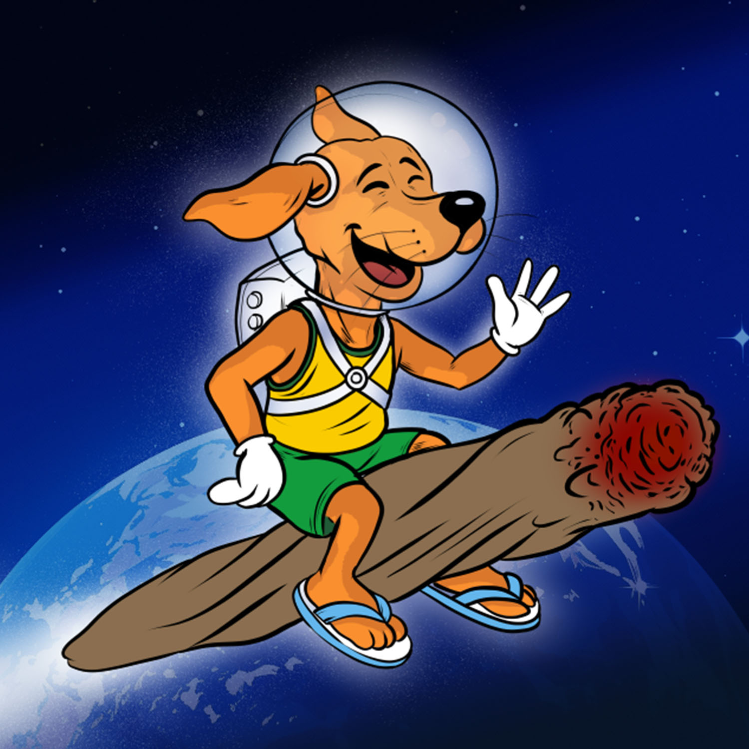 Ilustração espacial do Caramelo
