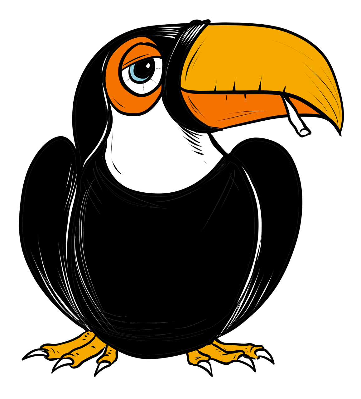 Ilustração de tucano Caramelo