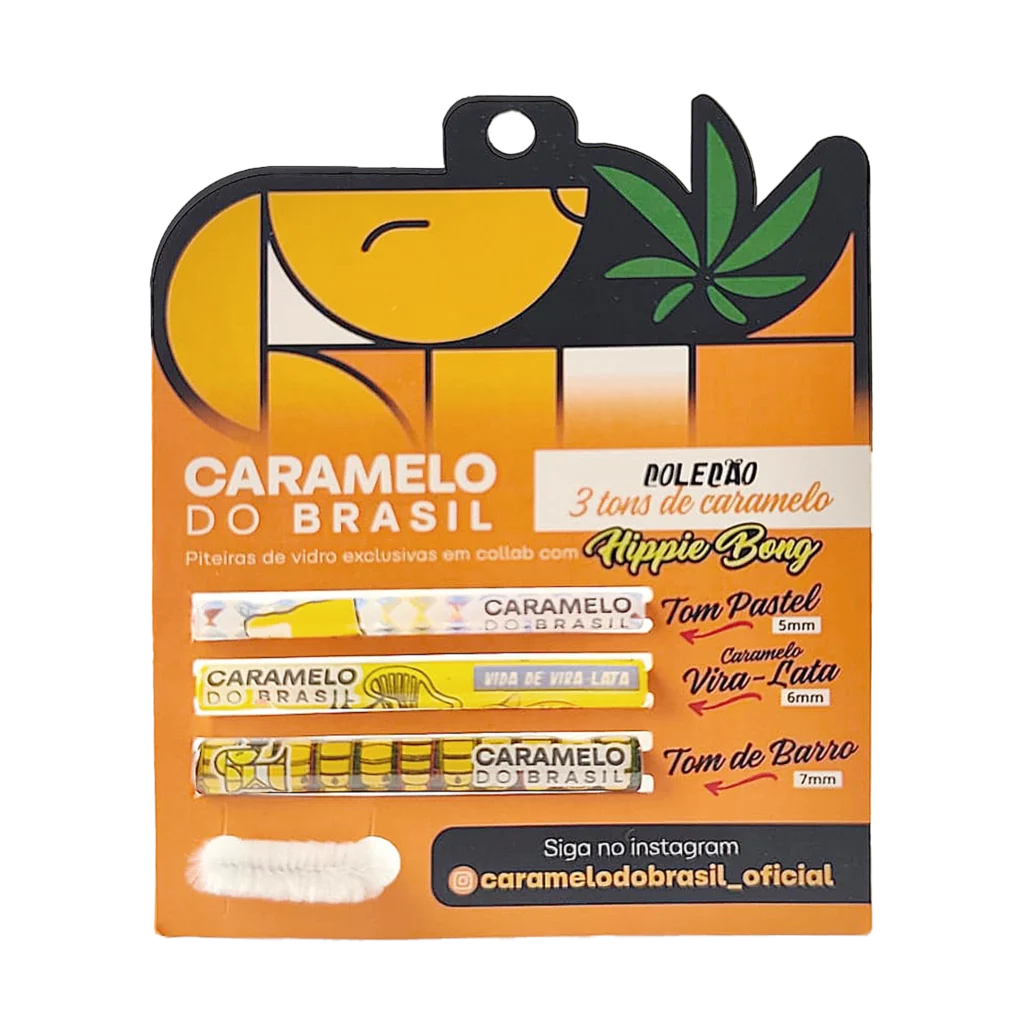 KIT Piteiras de vidro coleção 3 Tons de Caramelo